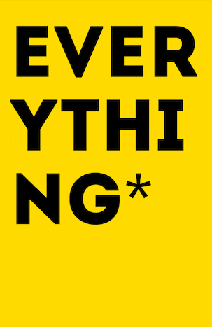 Front cover of the book showing the word 'EVERYTHING' on a yellow background